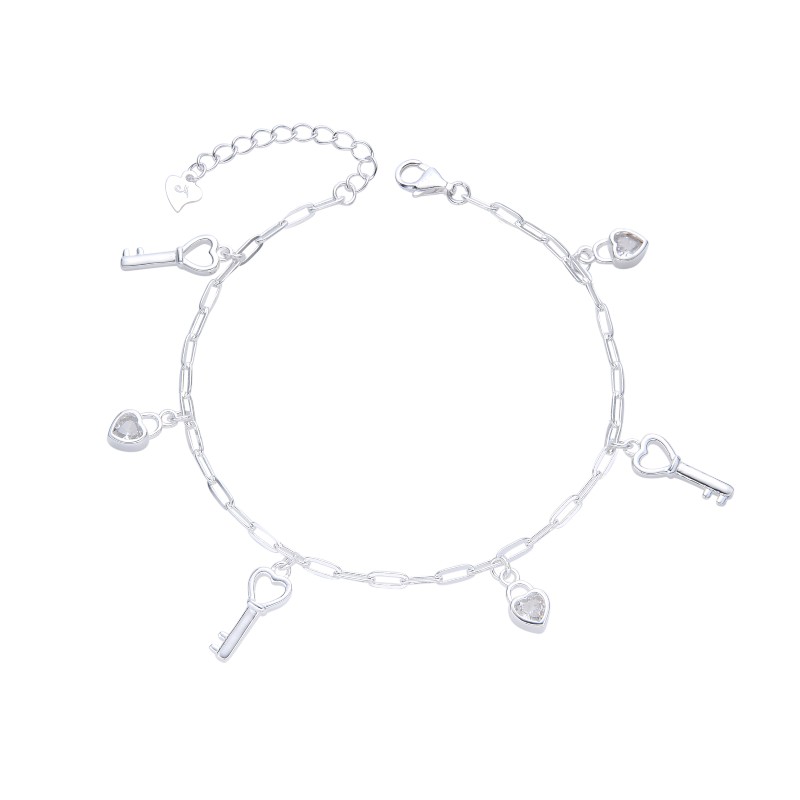  Pulsera de Llaves y Corazones