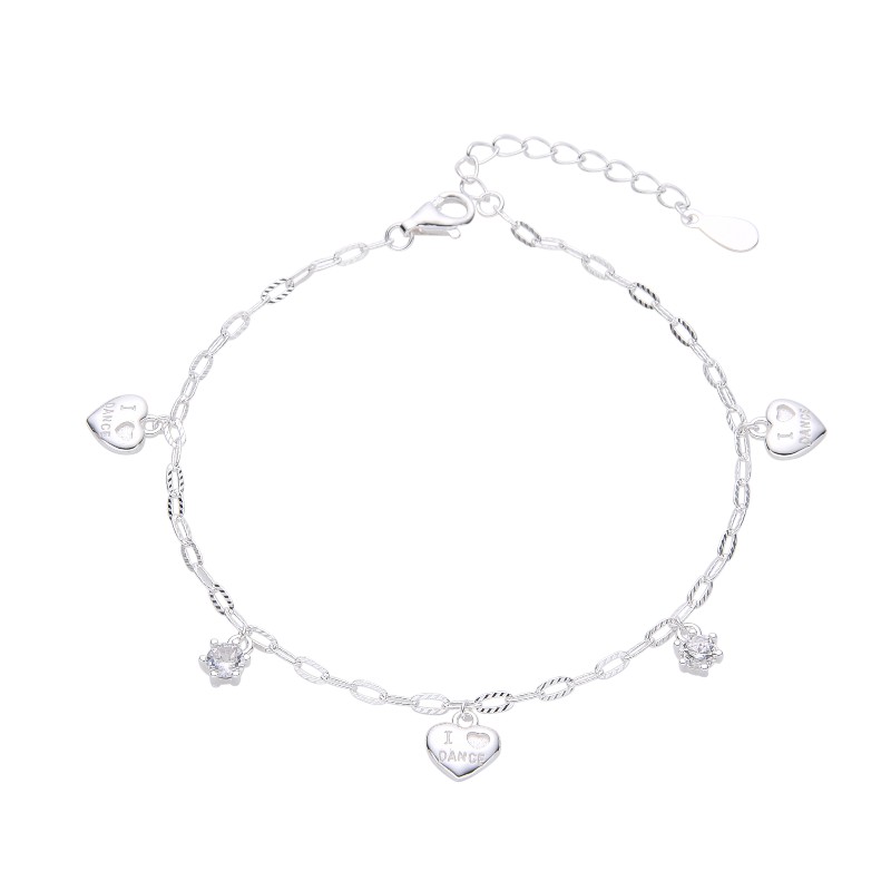 Pulsera de Corazones y Puntos de Luz